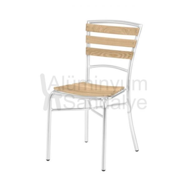 Ahsap Citali Kolsuz Aluminyum Sandalye Alg23