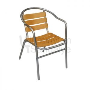 İroko Kollu Aluminyum Sandalye Alb11