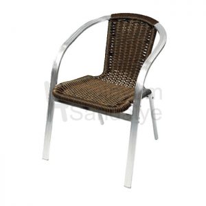 Kahve Rengi Orgulu Borulu Cafe Sandalyesi Alg02